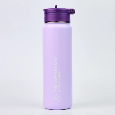 24oz Insulated Water Bottle with Flip-up Straw (Light Purple)