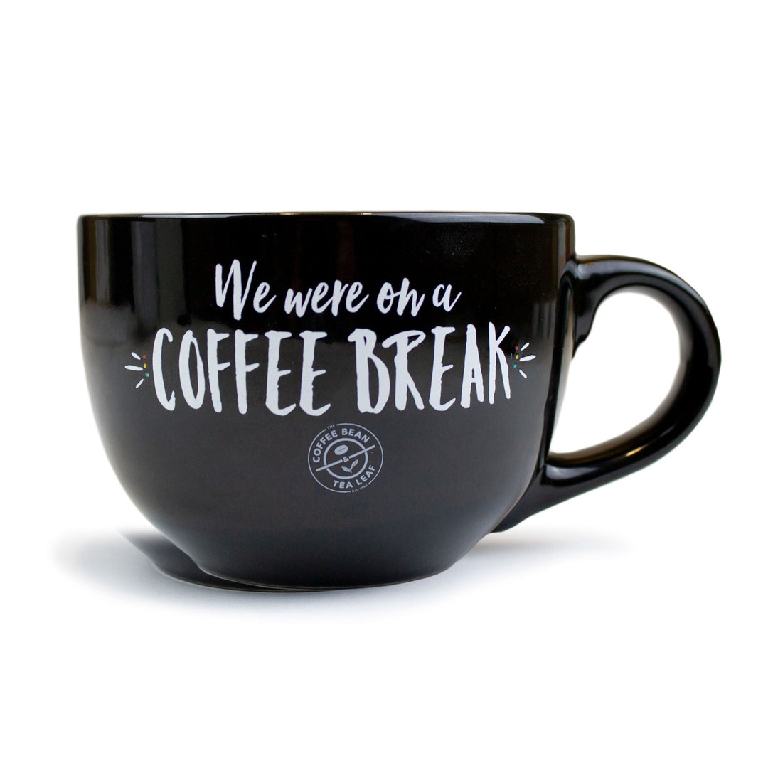 we were on a coffee break friends black ceramic coffee mug 20oz