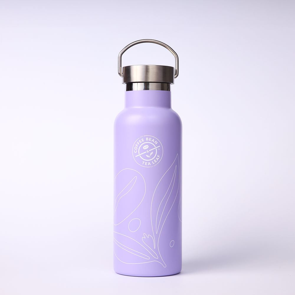 17oz Water Bottle Ring Handle Purple