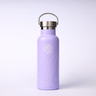 17oz Water Bottle Ring Handle Purple