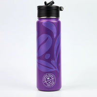 24oz Insulated Water Bottle with Flip-up Straw (Dark Purple)