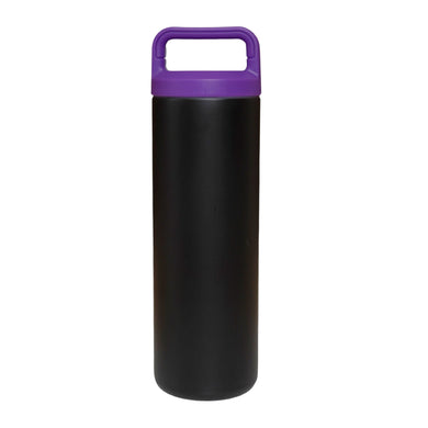 CBTL Black Tumbler with Purple Lid Back View