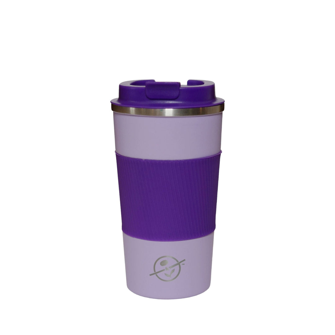 Lavender Tumbler with Purple Sleeve with Purple Lid