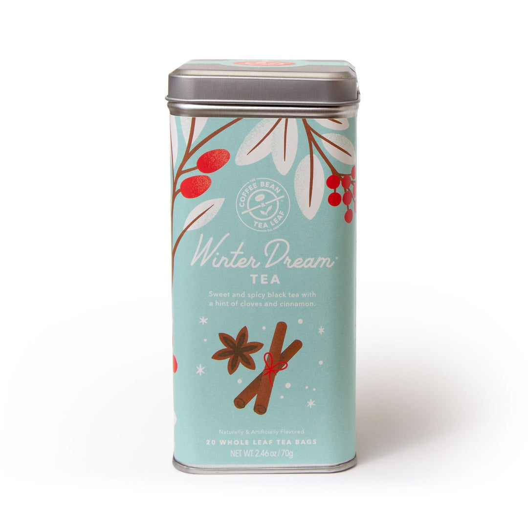 Limited edition Winter Dream Tea 20 count tea bag tin by The Coffee Bean & Tea Leaf