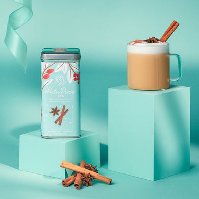 Limited edition Winter Dream Tea 20 count tea bag tin by The Coffee Bean & Tea Leaf - Lifestyle