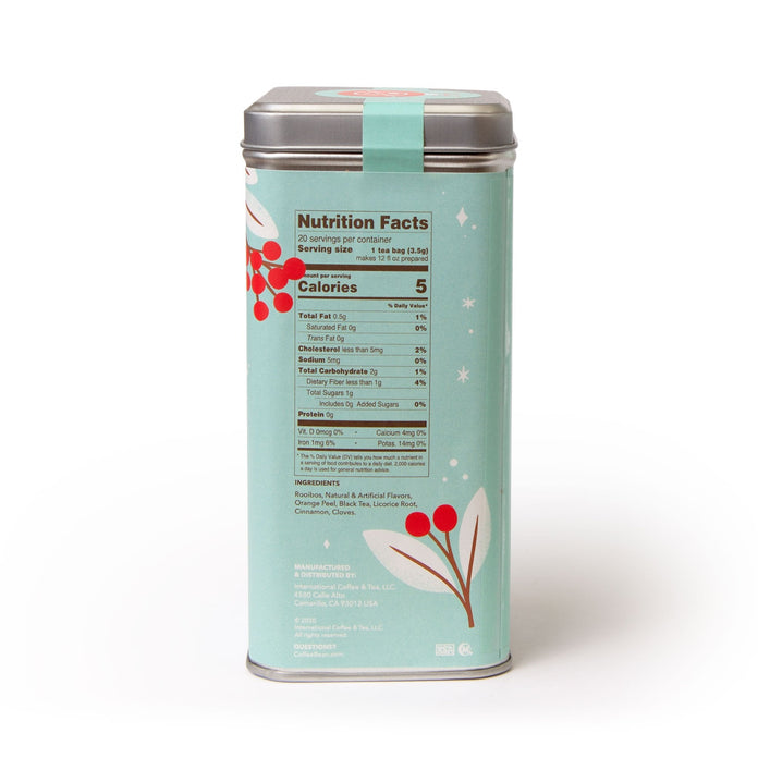 Limited edition Winter Dream Tea 20 count tea bag tin by The Coffee Bean & Tea Leaf- Side 1