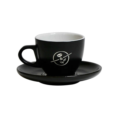 Black Matte Espresso Cup 3oz with Etched logo of The Coffee Bean & Tea Leaf