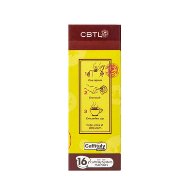 CBTL Costa Rica Coffee Capsules Single Serve Pods from The Coffee Bean & Tea Leaf 16ct box - Side 1