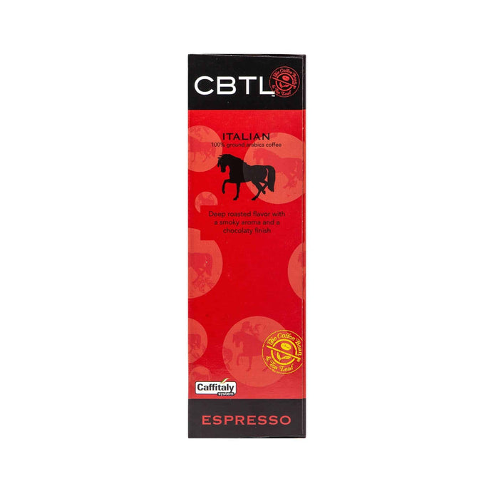 CBTL Italian Espresso Capsules Single Serve Pod from The Coffee Bean & tea Leaf 10ct box - Back