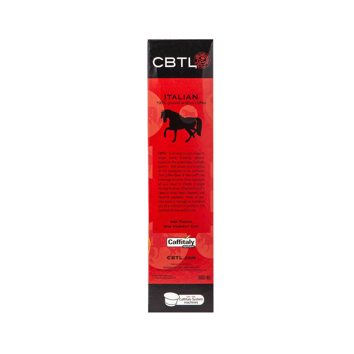 CBTL Italian Espresso Capsules Single Serve Pod from The Coffee Bean & tea Leaf 10ct box - Side 2