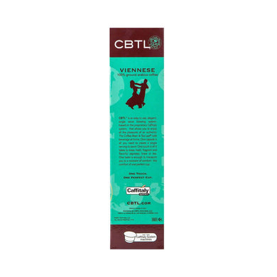 CBTL Viennese Coffee Capsules Single Serve Pods from The Coffee Bean & Tea Leaf 10ct box - Side 1