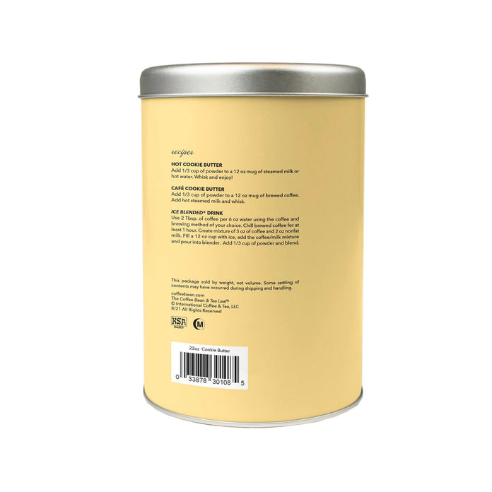 Cookie Butter Powder 22oz Tin Canister - Side 1 - Recipes