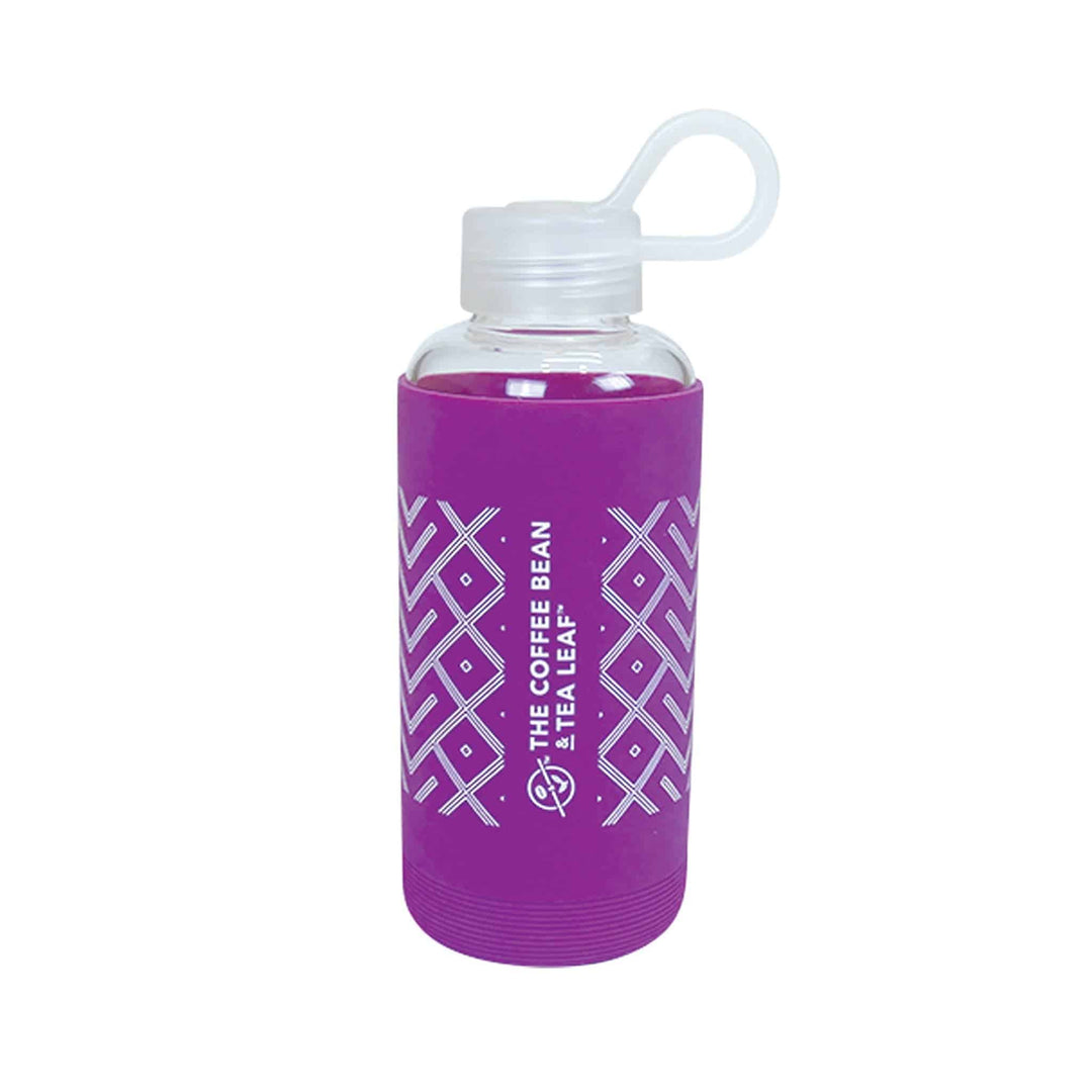 H2Go Karma Purple Glass Water Bottle 16oz from The Coffee Bean & Tea Leaf