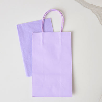 Lavender Handle Gift Bag With Tissue