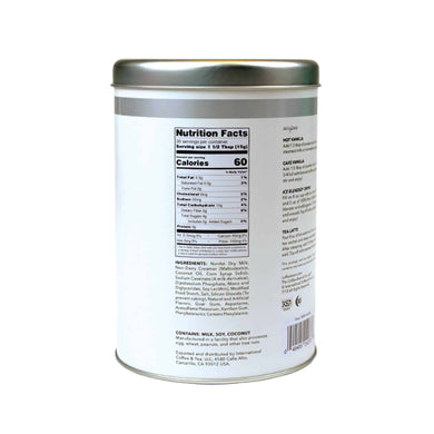 No Sugar Added Vanilla Powder French Deluxe by The Coffee Bean & Tea Leaf NSA - Back