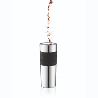 bodum portable press coffee maker black stainless steel flask