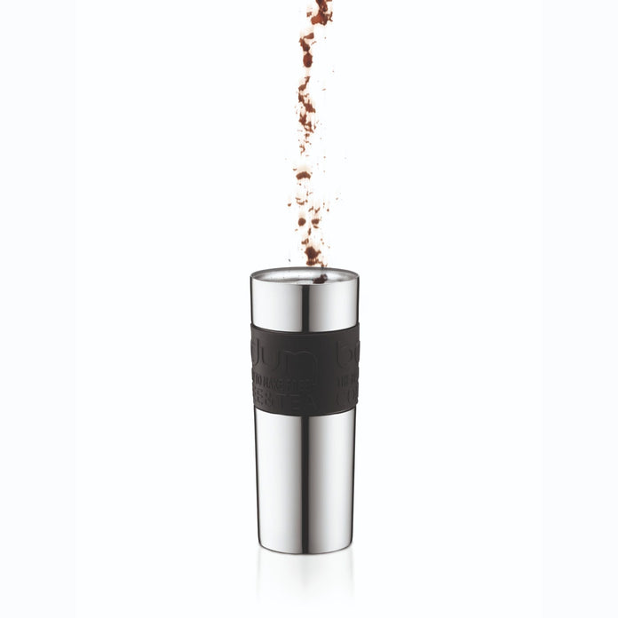 bodum portable press coffee maker black stainless steel flask