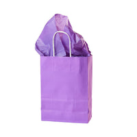 Purple Handle Gift Bag With Tissue