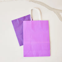 Purple Handle Gift Bag With Tissue