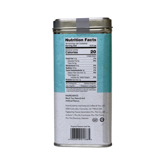 tropical passion iced tea ingredients coffee bean and tea leaf