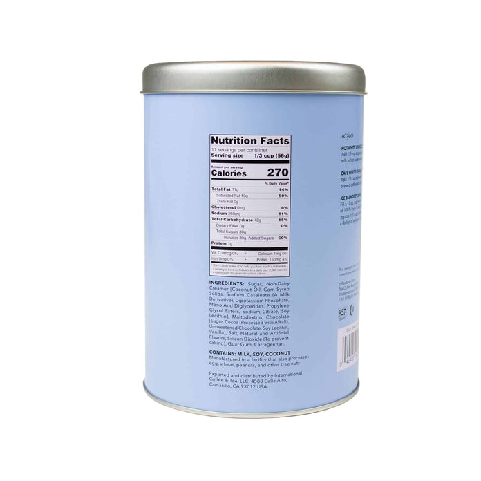 White Chocolate Powder Flavoring for Coffee, Smoothies and Baking from The Coffee Bean & Tea Leaf - Back